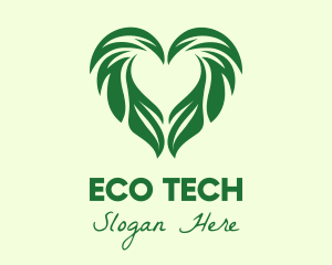 Ecosystem - Heart Leaf Agriculture Gardening logo design