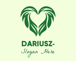 Agriculturist - Heart Leaf Agriculture Gardening logo design