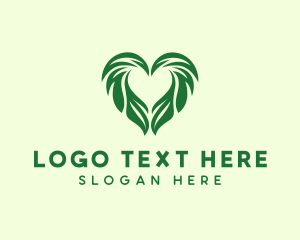 Care - Heart Leaf Agriculture Gardening logo design