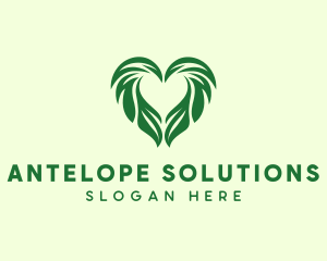 Heart Leaf Agriculture Gardening  logo design