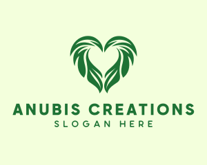 Heart Leaf Agriculture Gardening  logo design