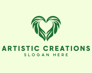 Heart Leaf Agriculture Gardening  logo design