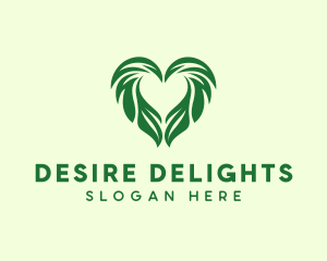 Heart Leaf Agriculture Gardening  logo design