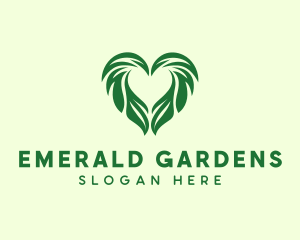 Heart Leaf Agriculture Gardening  logo design