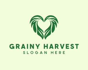 Heart Leaf Agriculture Gardening  logo design