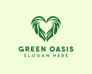 Heart Leaf Agriculture Gardening  logo design