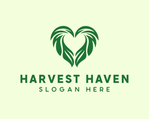 Heart Leaf Agriculture Gardening  logo design