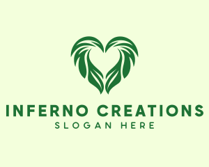 Heart Leaf Agriculture Gardening  logo design