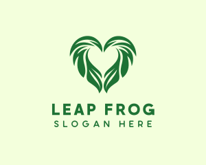 Heart Leaf Agriculture Gardening  logo design