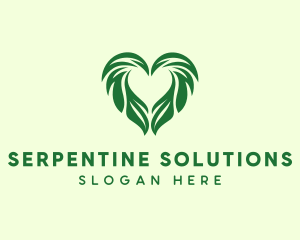 Heart Leaf Agriculture Gardening  logo design