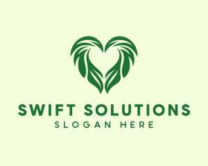 Heart Leaf Agriculture Gardening  logo design