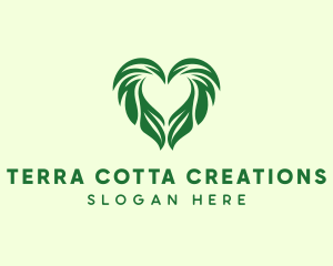 Heart Leaf Agriculture Gardening  logo design