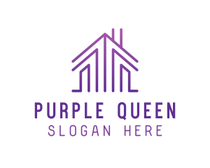 Purple House Real Estate logo design