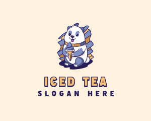 Panda Gelato Dessert logo design