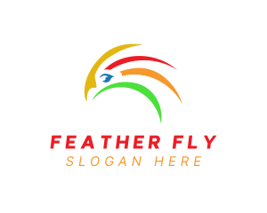 Colorful Bird Feathers logo design