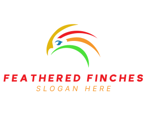 Colorful Bird Feathers logo design