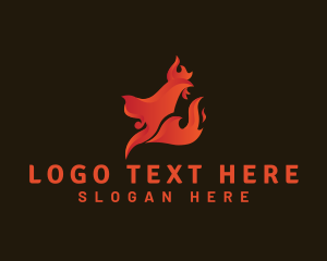 Fire - Roasted Chicken Flame logo design