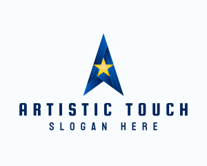 Creative Star Letter A logo design