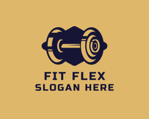 Gym Fitness Barbell logo design