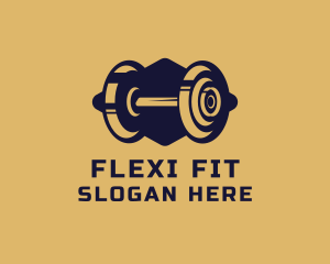 Gym Fitness Barbell logo design