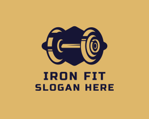 Barbell - Gym Fitness Barbell logo design