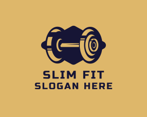 Gym Fitness Barbell logo design