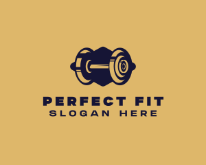 Gym Fitness Barbell logo design