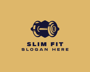 Gym Fitness Barbell logo design