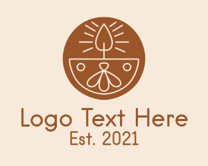 Meditation - Container Candle Decor logo design