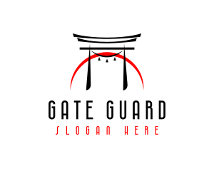 Gate - Asian Torii Gate Arch logo design