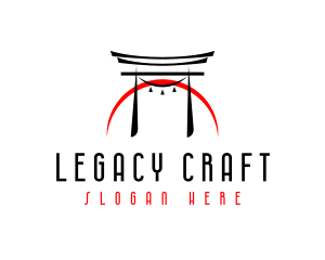 Heritage - Asian Torii Gate Arch logo design