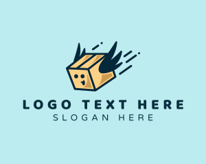 Character - Flying Box Delivery logo design