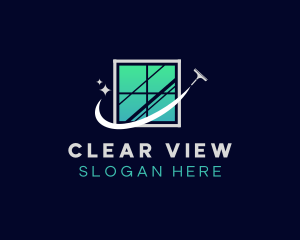 Window Cleaning Wiper logo design