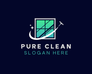 Window Cleaning Wiper logo design