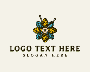 Weave - Flower Weave Yarn logo design