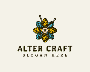 Flower Weave Yarn logo design