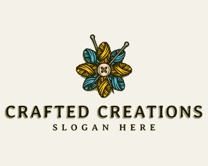 Flower Weave Yarn logo design