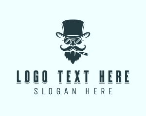 Fashion - Mustache Man Grooming logo design