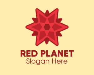 Festive Red Star  logo design