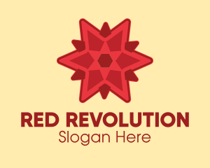 Festive Red Star  logo design