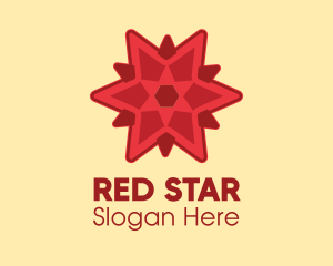 Festive Red Star  logo design