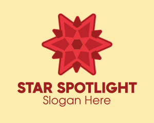 Festive Red Star  logo design