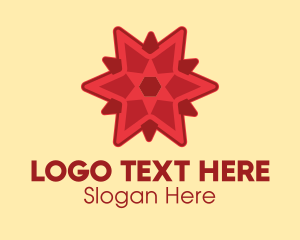 Pattern - Festive Red Star logo design