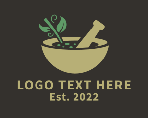 Craft Food - Mortar Pestle Bowl logo design