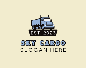 Trailer Truck Delivery logo design