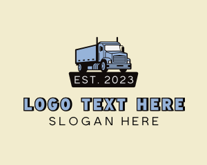 Delivery - Trailer Truck Delivery logo design