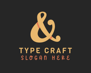 Orange Ampersand Type logo design