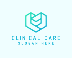 Heart Care Puzzle logo design