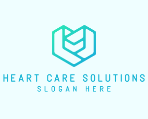 Heart Care Puzzle logo design