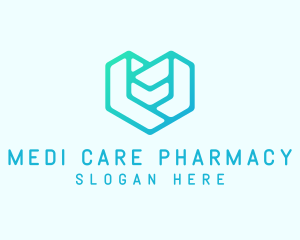 Heart Care Puzzle logo design